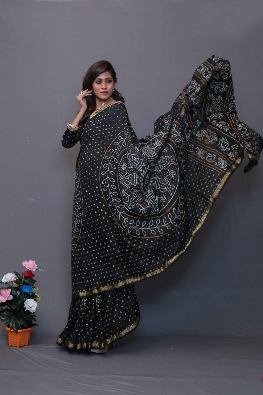 Sudarshan Block Bandhej Most Demanded Wholesale Printed Saree Catalog
